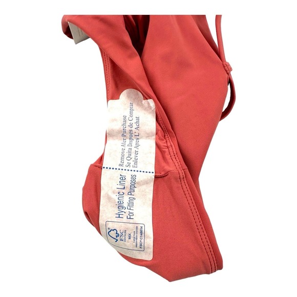 Andie Swim The Riviera High Waisted Bottom Eco Nylon in Punch Terracota sz S - Picture 6 of 12